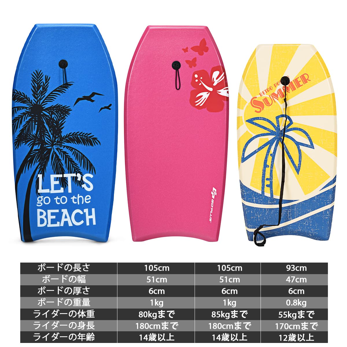 バッグ付　ボディボード Amazon | GOPLUS ボディボード 41インチ 軽量 サーフボード 子供 大人