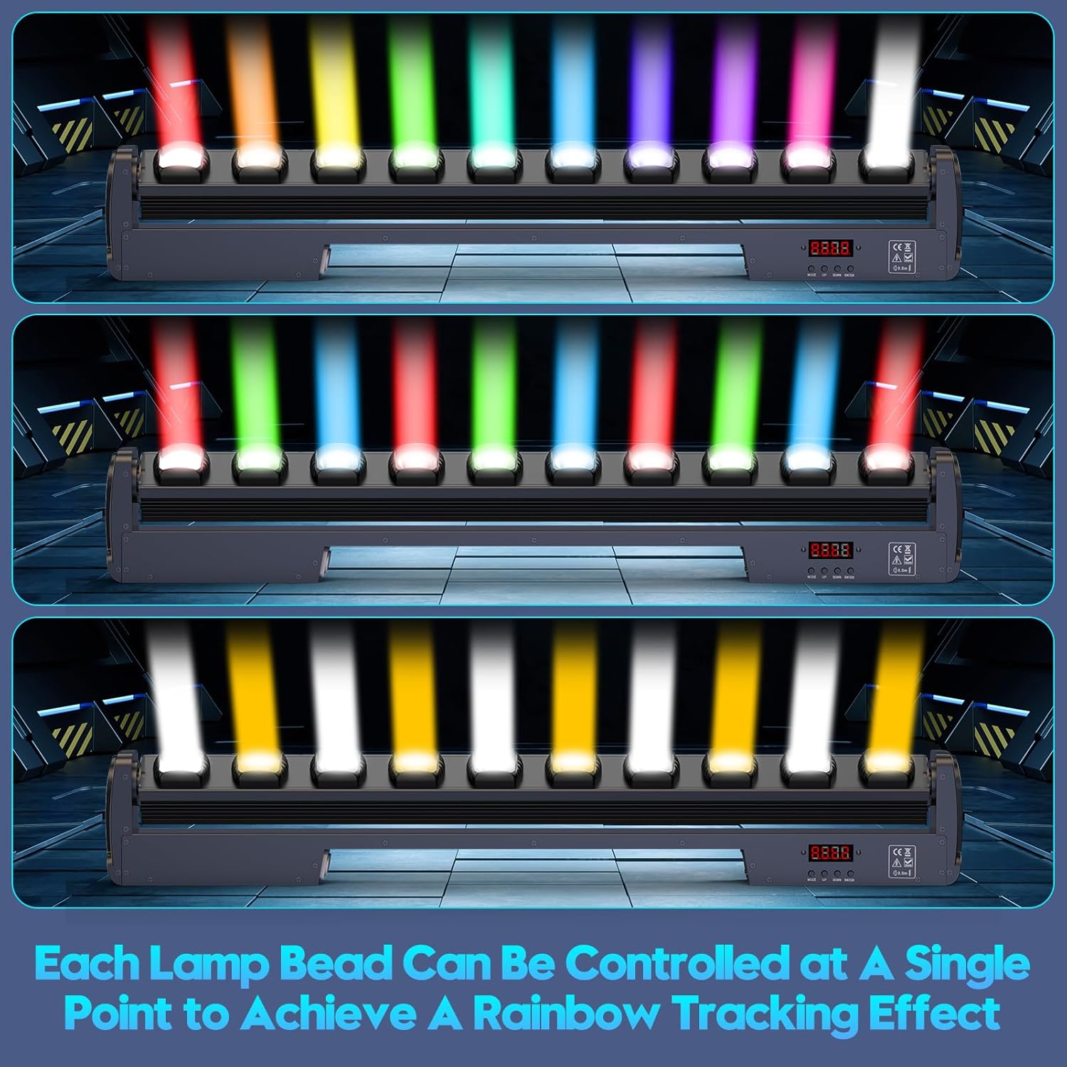 4 in 1 LED Wall Washer Light,250W Moving Head Light Dj Lights Bar Alloy Y axis 120° Beam Protection IP20 Stage Lights Bar with DMX Control Auto Sound Activated for Wedding Party-4PC