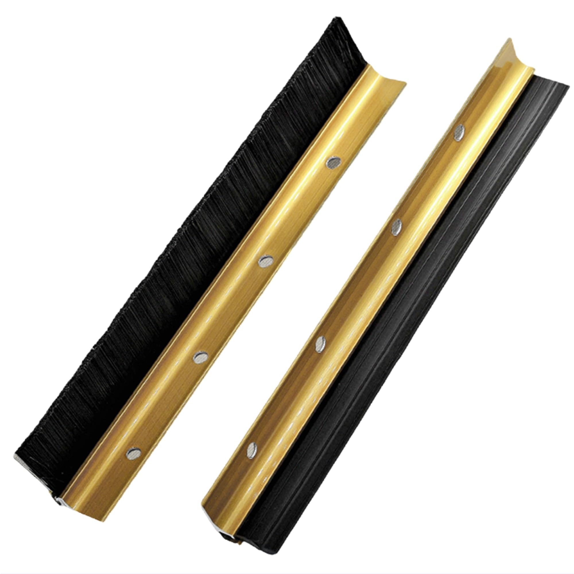 Burlete para puertas con cepillo negro aislante de sonido y corrientes de aire