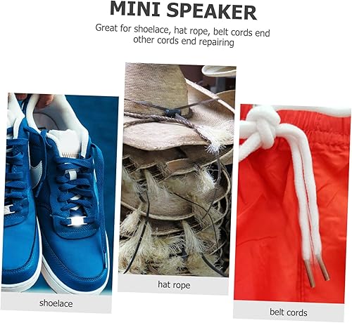 Miniatura 2 de CHILDWEET 24 tapas de metal para cordones de zapatos, pantalones de repuesto para fabricación de joyas y proyectos de bricolaje, tapón seguro,