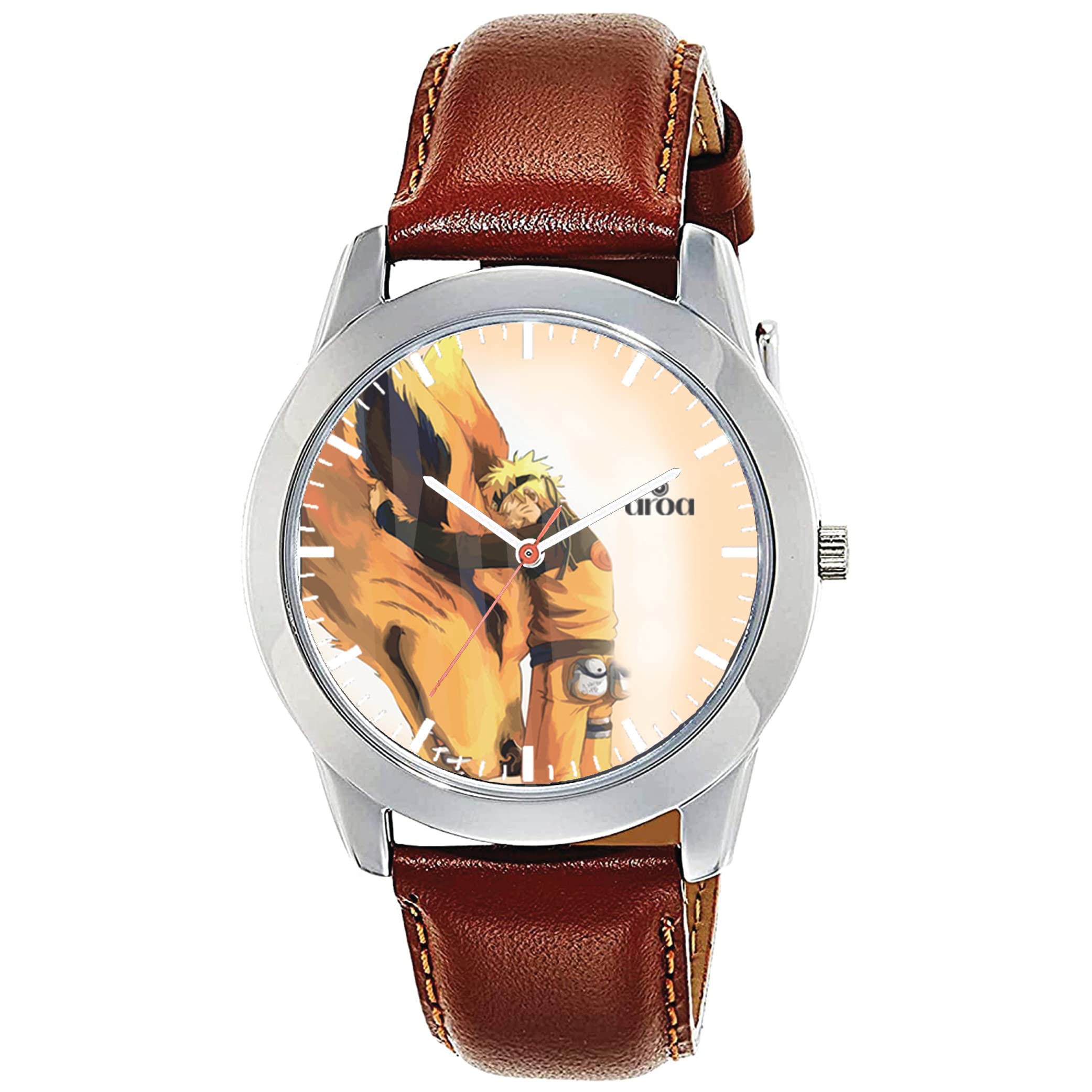 AROA Watch New Watch for Naruto The Uzumaki and Senju Heir Model : 096 Steel Metal Type Analog Brown StrapWatch Orange Dial for Men Stylish Watch for Boys (B0BZ8ZF451) Amazon Price History, Amazon Price Tracker