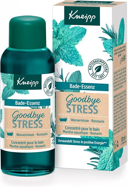 Kneipp Goodbye Stress Olejek do kąpieli z olejkami eterycznymi z rozmarynu i mięty wodnej dla mniejszego stresu i pozytywnej energii Odświeżający zapach 100 ml