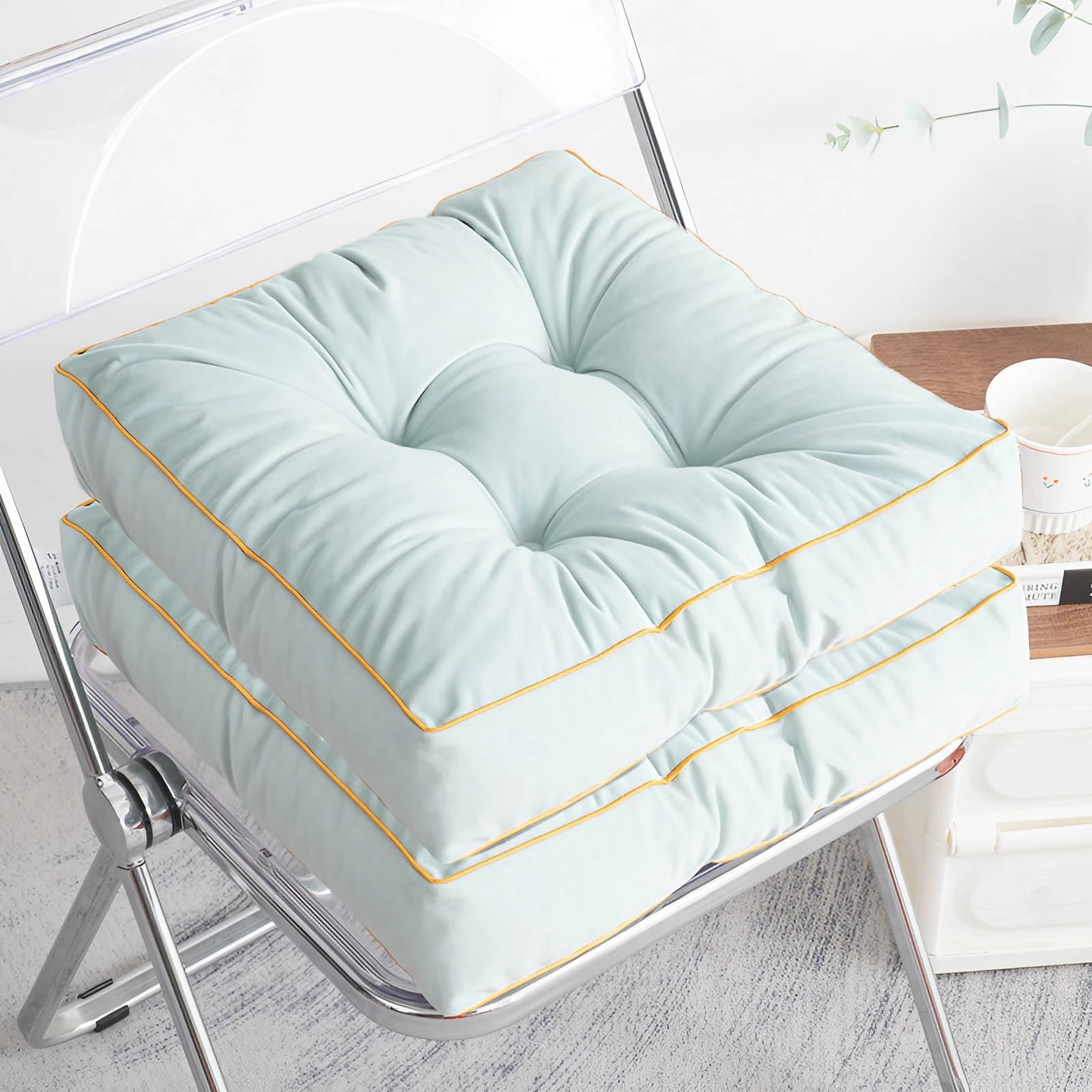 Coussin de siège carré épais et rembourré pour chaise de salle à manger et bureau