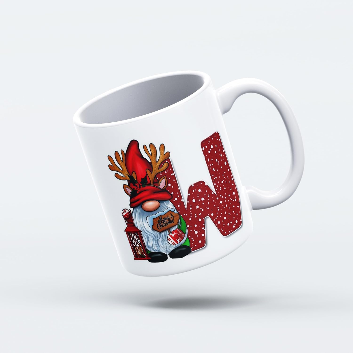 ” Christmas Alphabet Word Printed Ceramic Mug, Christmas Xmas Coffee Mug Gift for Kids Boy Girls, Christmas Theme Coffee Cup Christmas Gift for Everyone 01 (W)