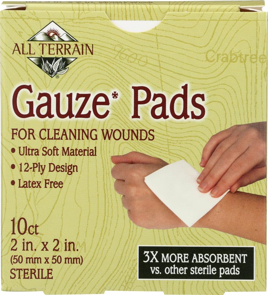 All Terrain Latex Free Gauze Pad, 2 x 2 inch - 10 per pack - 6 packs per case.6
