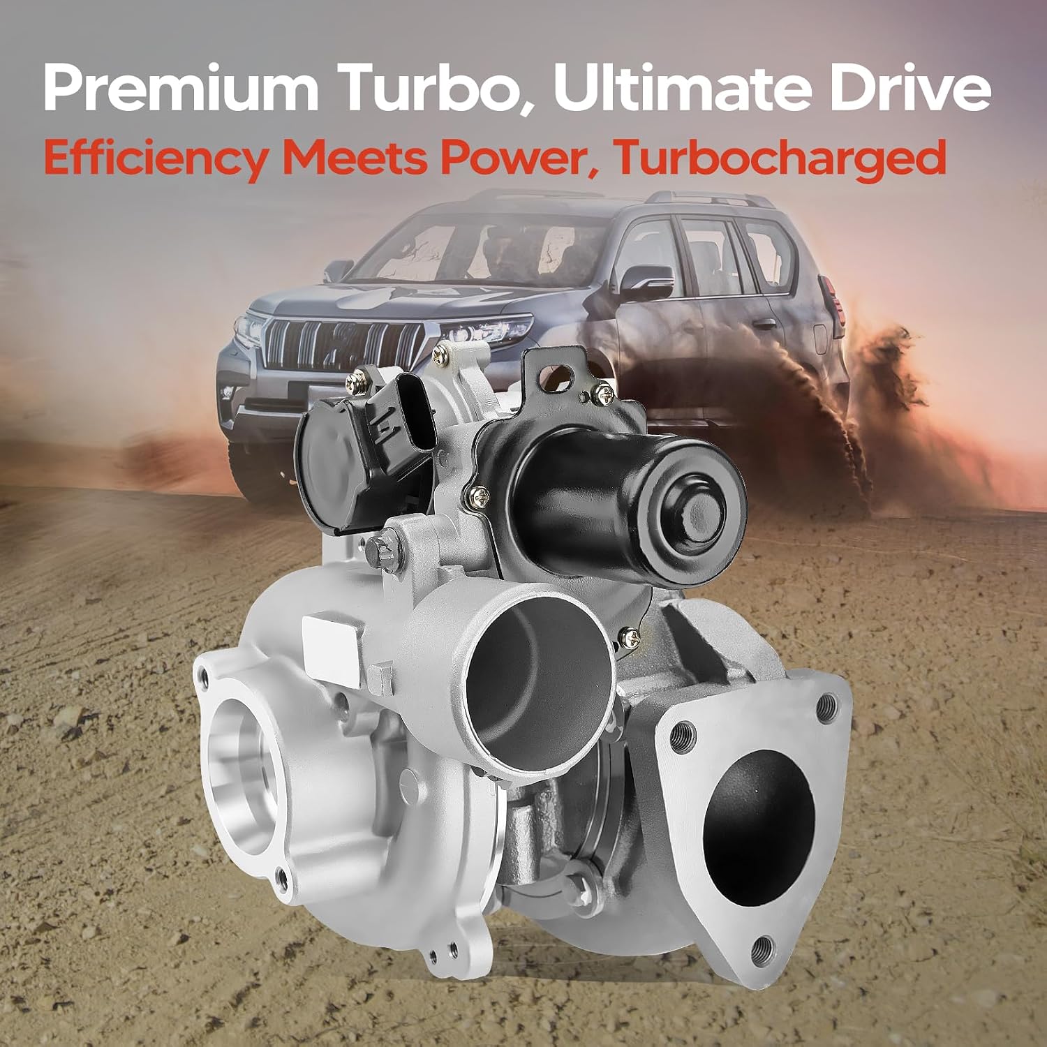 Complete Turbocharger Turbo Kit, Compatible with Toyota Hilux 2005-2015, Land Cruiser Prado 2004-2019, 3.0L Diesel, Replace OE 17201-0L040, 17201-30160