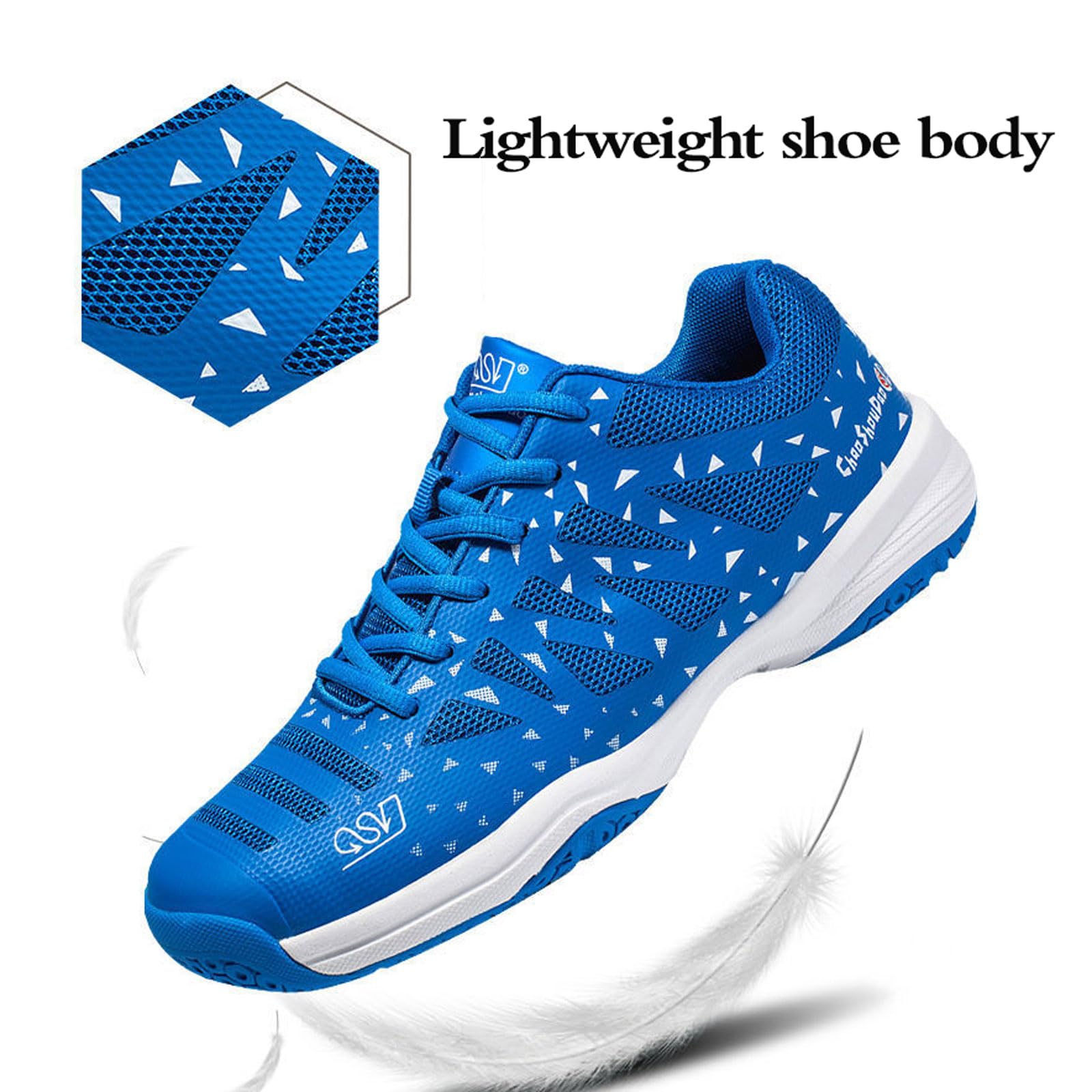 Chaussures de Badminton sans Couture,Chaussures De Tennis De Badminton,Chaussures de Squash,Antidérapantes,Confortables,Souples,Hommes Femmes,pour Pickleball Fitness Training,Tennis
