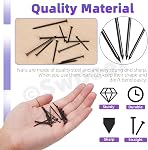 Swpeet 500Pcs 4 Sizes Hardware Nails Assortiment Kit, Black Galvanized Nails, Petits ongles, épingles, Nails de finition, Nail pour accrochage, Nailles pour accrocher des photos