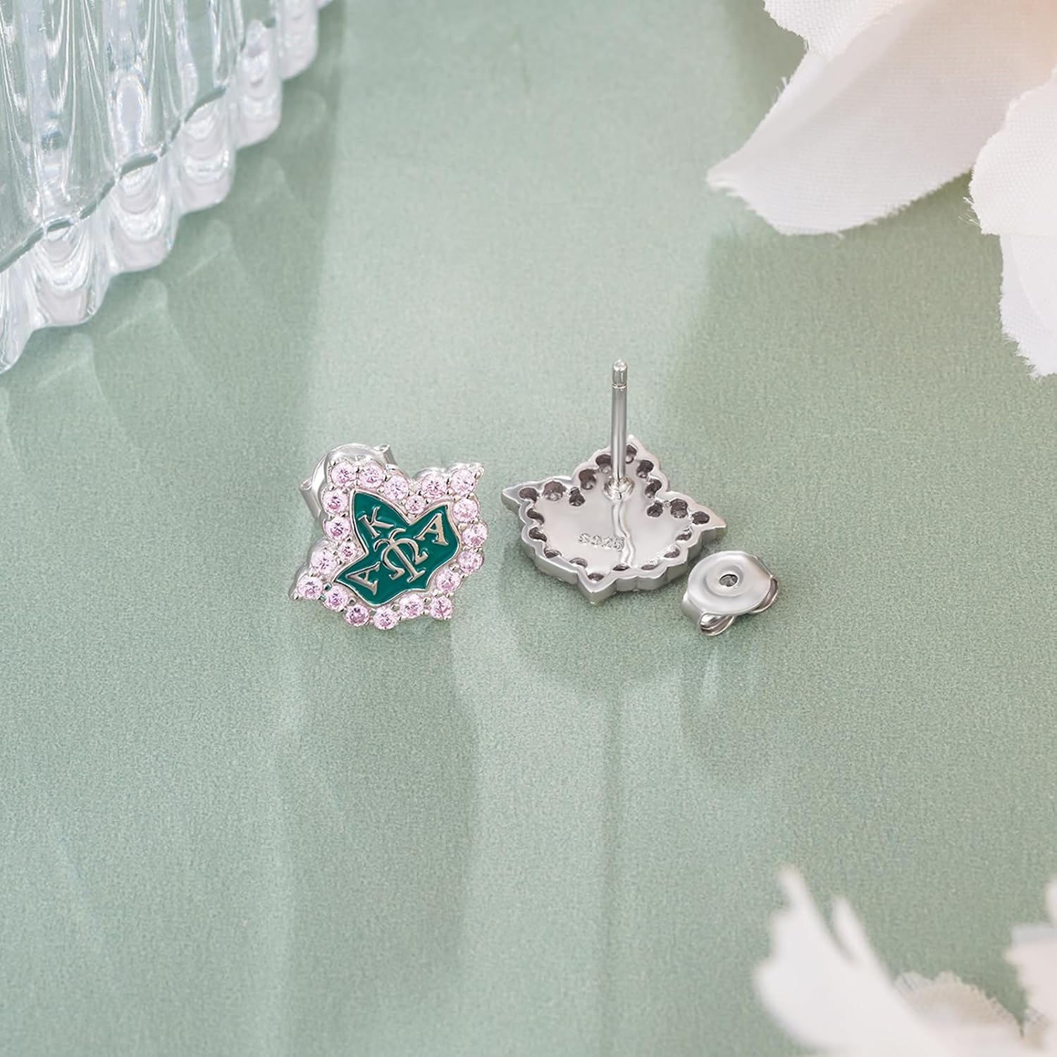 AKA Sorority Gifts 925 Sterling Silver AKA Earrings Paraphernalia Sorority Gifts Jewelry for Women