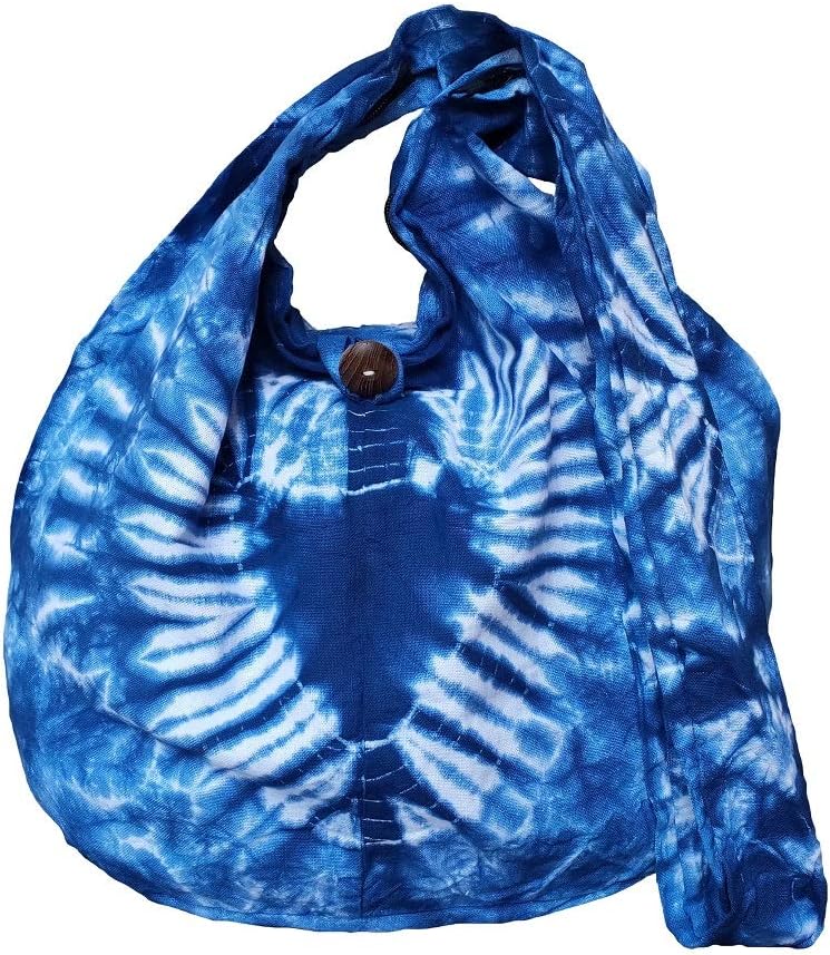 BTP! Tie Dye Sling Crossbody Shoulder Bag Purse Hippie Hobo Cotton Bohemian Colorful Firework