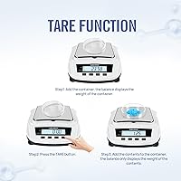 Vista 6 de Báscula de laboratorio 0.01gx2000g Balanza analítica Balanza analítica 0.00 oz Precisión Joyería Escala digital científica (sin peso de prueba)