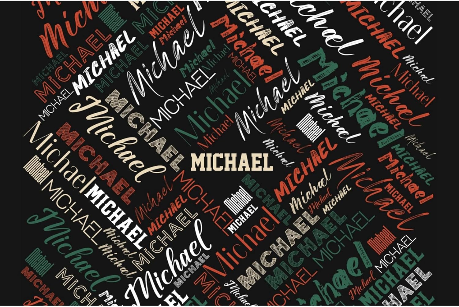 Custom Name Backpack, Personalized Backpack with Name, Customized Travel Casual Backpack Gifts for Men Women Black