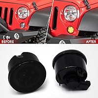 Vista 2 de Luces de señal de giro DKMGHT con lente ahumada para Jeep Wrangler 2007-2018 JK JKU, luces LED color ámbar, parrilla delantera, intermitentes