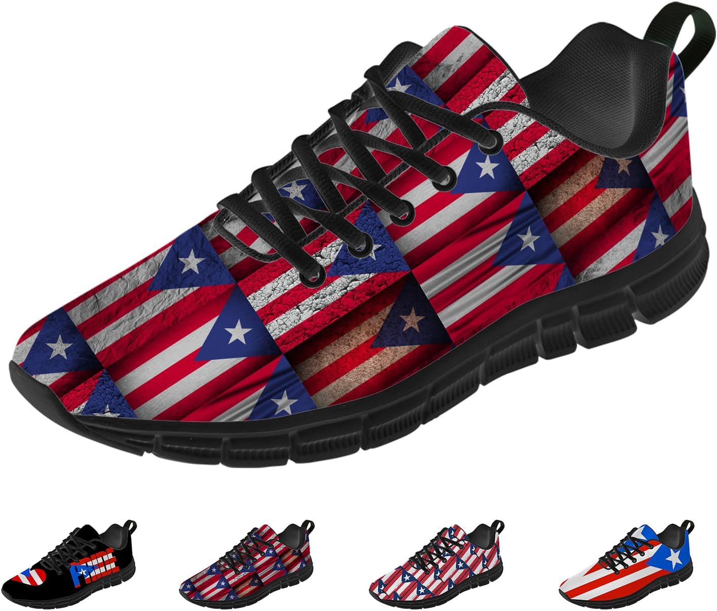 Puerto Rico Flag Shoes for Women Men Running Shoes Walking Sneakers Gifts for Men Women