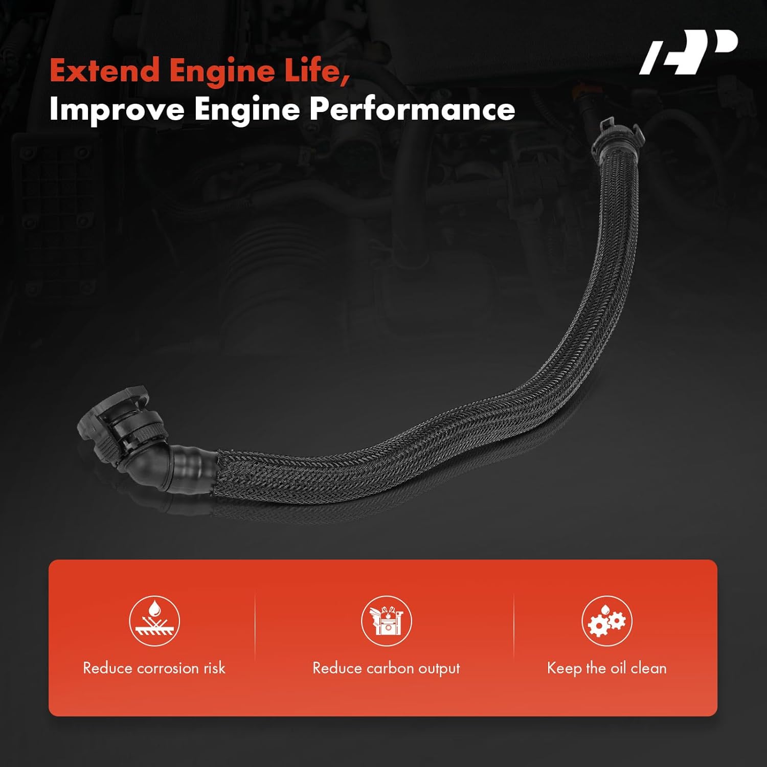 A-Premium Engine Crankcase Breather Hose Compatible with BMW X5 2011-2013, 550i GT xDrive 2010-2012, 650i xDrive 2012, 750i 2009-2012, 750i xDrive, 750Li, X6