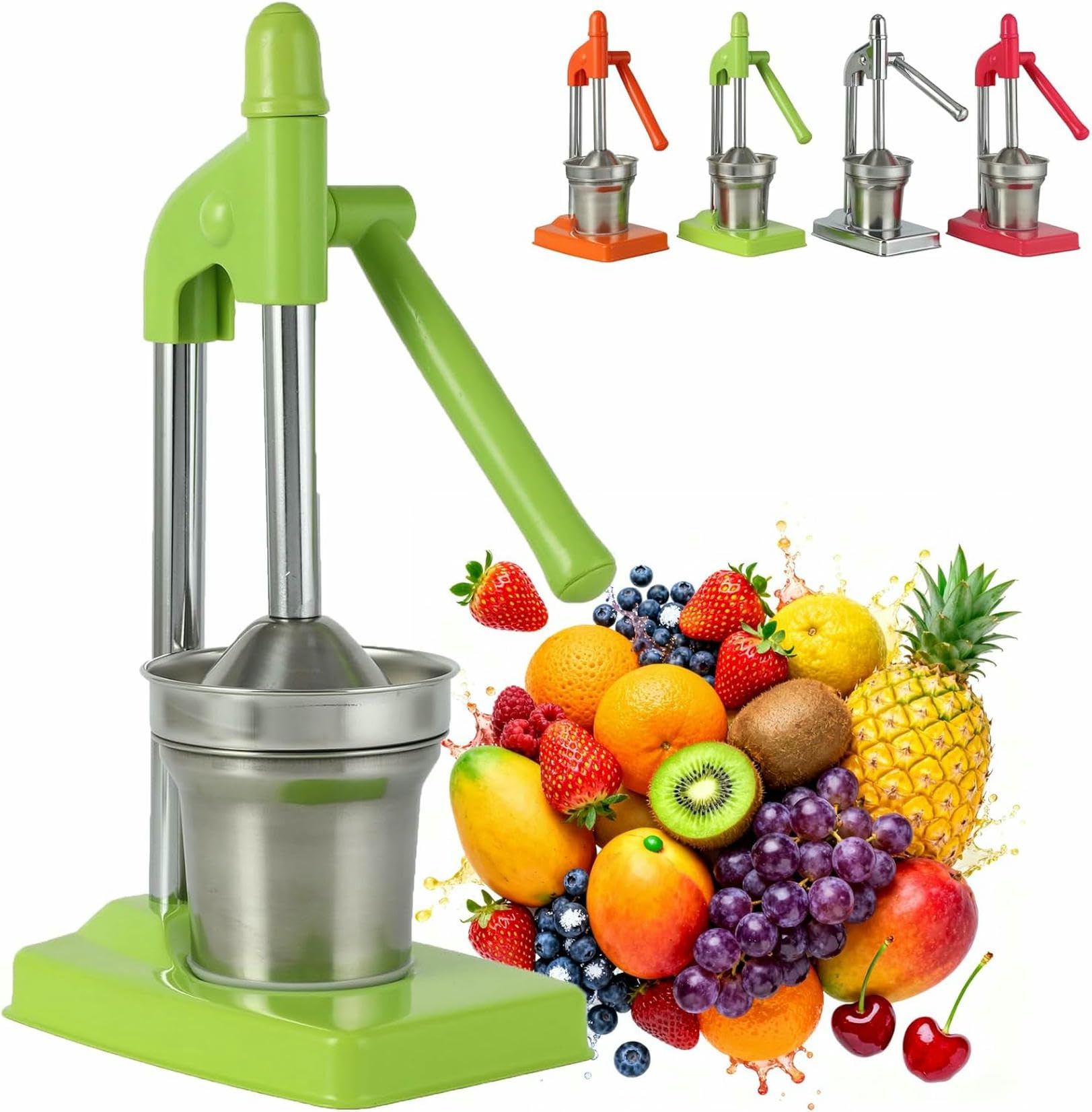 Exprimidor manual para limonada fresca: prensa de hierro fundido y acero