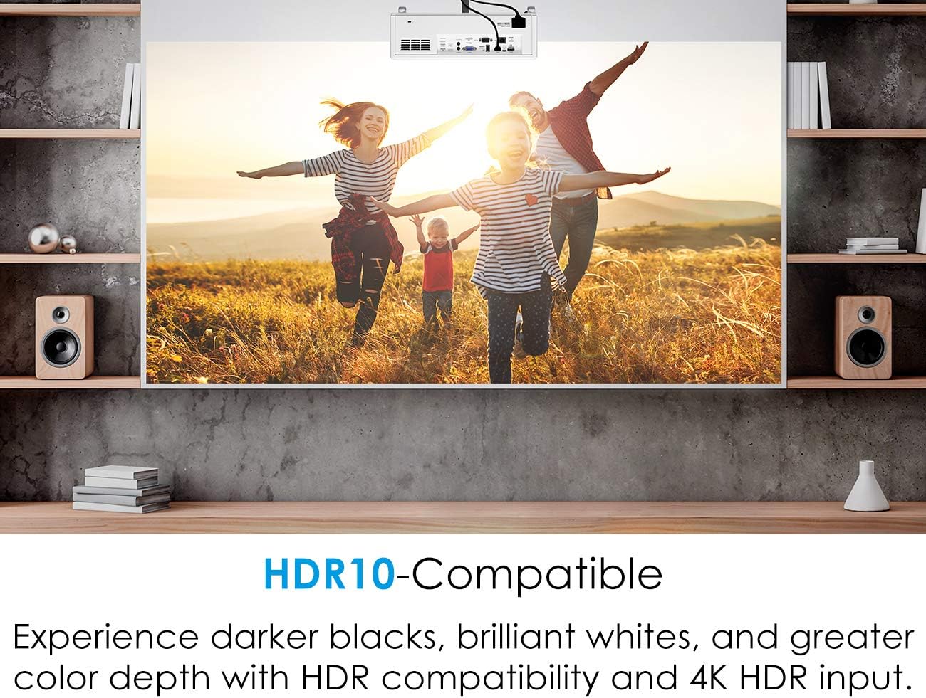 Optoma HZ39HDR Laser Home Theater Projector with HDR | 4K Input | 4000 lumens | Lamp-Free Reliable Operation 30,000 hours | Easy Setup with 1.3X Zoom | Quiet Operation 32dB | Crestron Compatible,White
