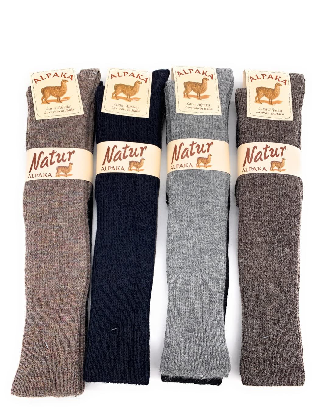 Merino Uomo Frencis NATURAL LANA ALPACA PAIA Calze Lunghe Al