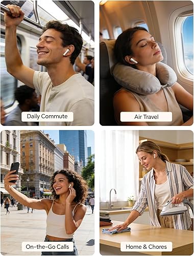 Miniatura 8 de Auriculares Bluetooth inalámbricos verdaderos: auriculares Bluetooth ultraligeros para comodidad durante todo el día, auriculares TWS impermeables