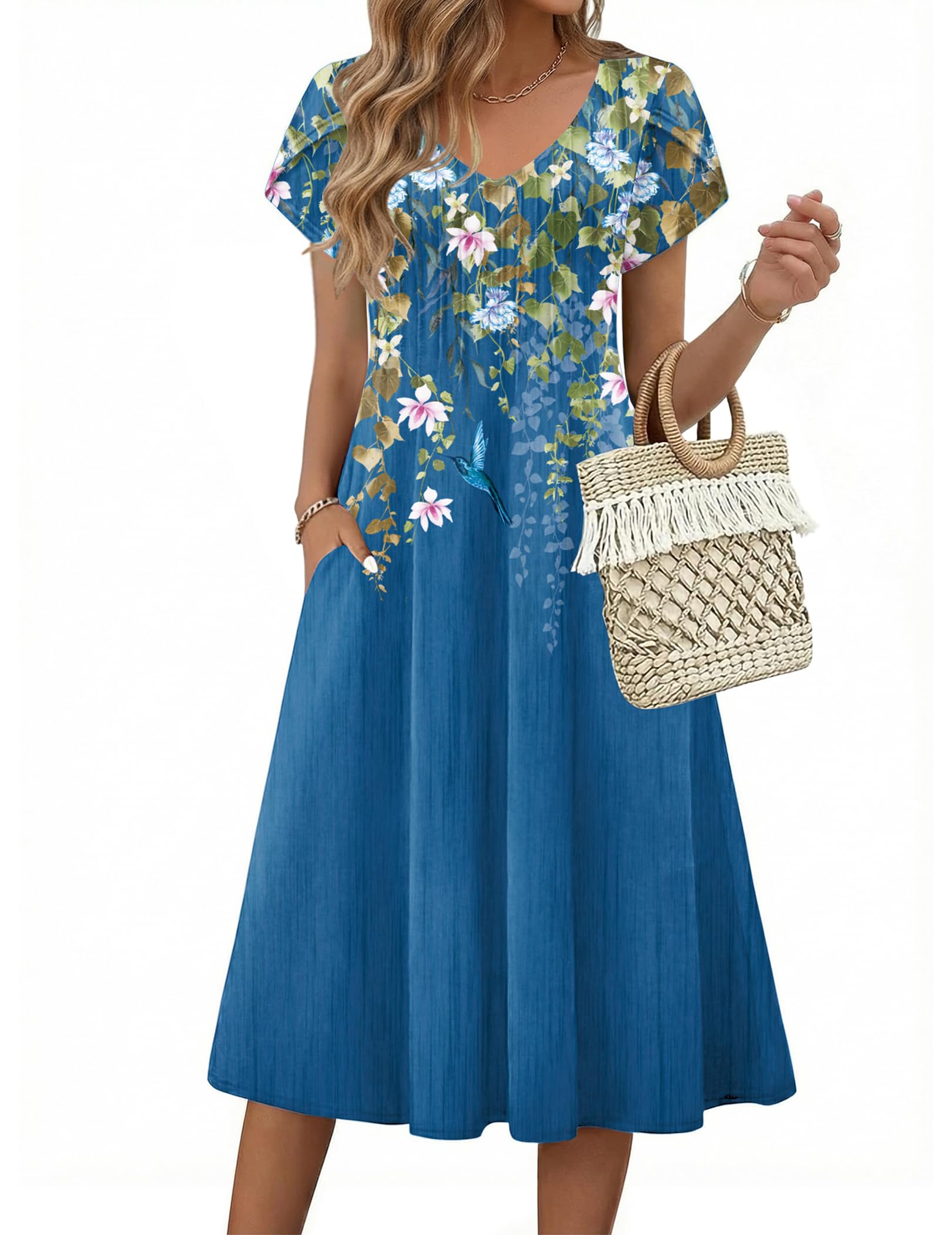 Zeagoo Casual Pleats Midi