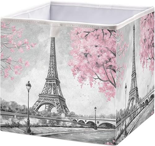 Miniatura 13 de Cesta de almacenamiento plegable de vaca Highland de 11 x 11 x 11 pulgadas, cubo de almacenamiento para decoración del hogar, cestas