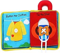 Vista 1 de beiens My Quiet Books - Soft Activity Books for Babies, Toddler Learning Sensory Story Book, Life Skill Education & Identify 3D Cloth Books for