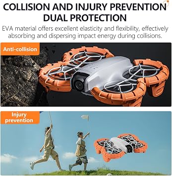 Propeller Guard Protector Buoyancy Anti-Collision Rings Compatible with DJI NEO Drone, Propellers Paddle Protection Bumper Rings for DJI NEO Drone Accessories, Orange