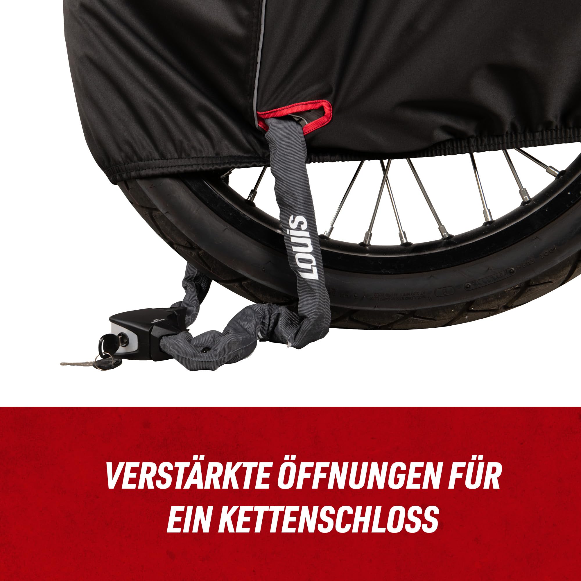 Louis Motorrad Abdeckplane Outdoor Soft Evo, Motorrad Plane Wasserdicht, Roller Abdeckung mit UV-Schutz, Wetterfeste Motorradabdeckung, Atmungsaktiv, Faltbar, Größe XL