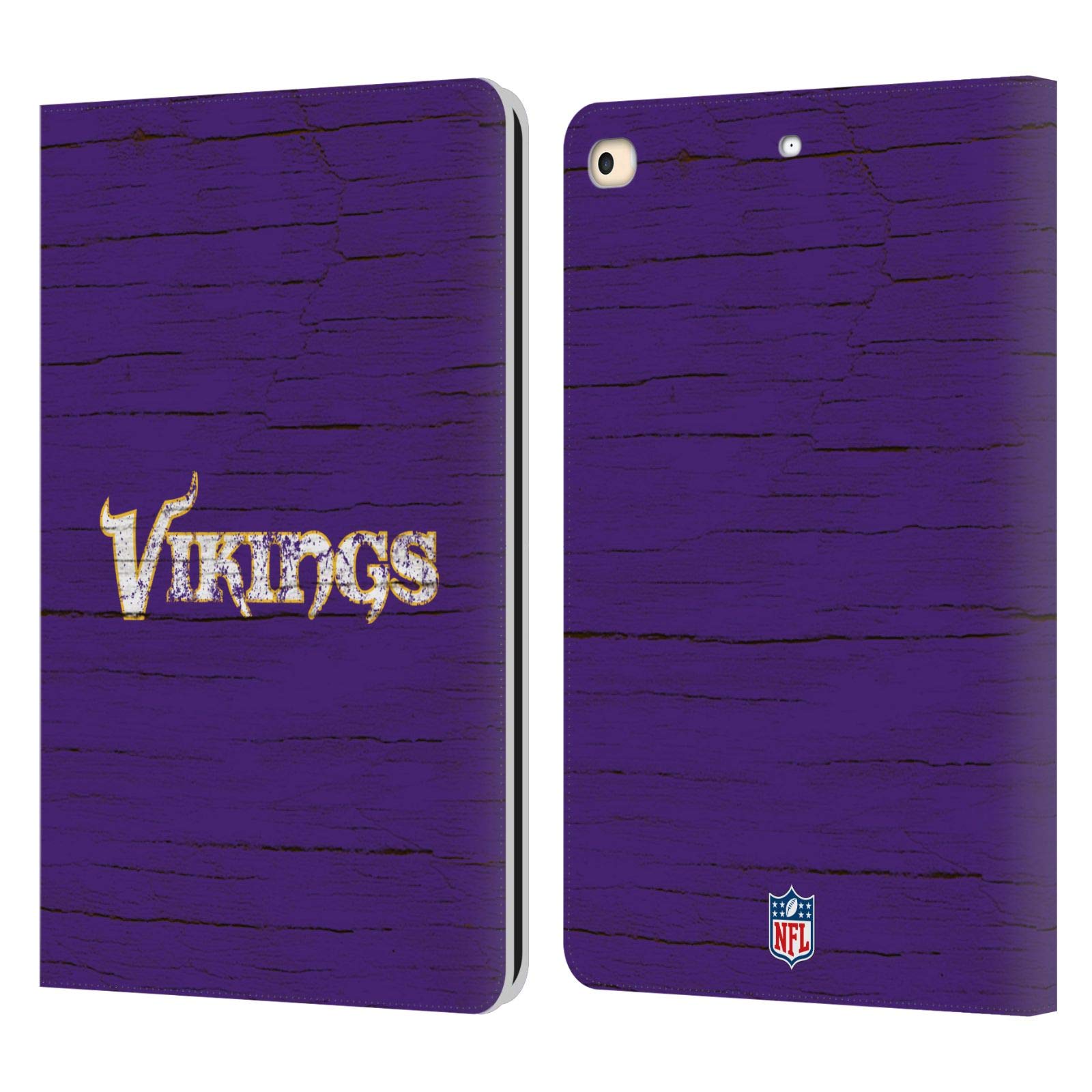 Carcasa de Cuero Minnesota Vikings para iPad 9.7 Funda Libro 7