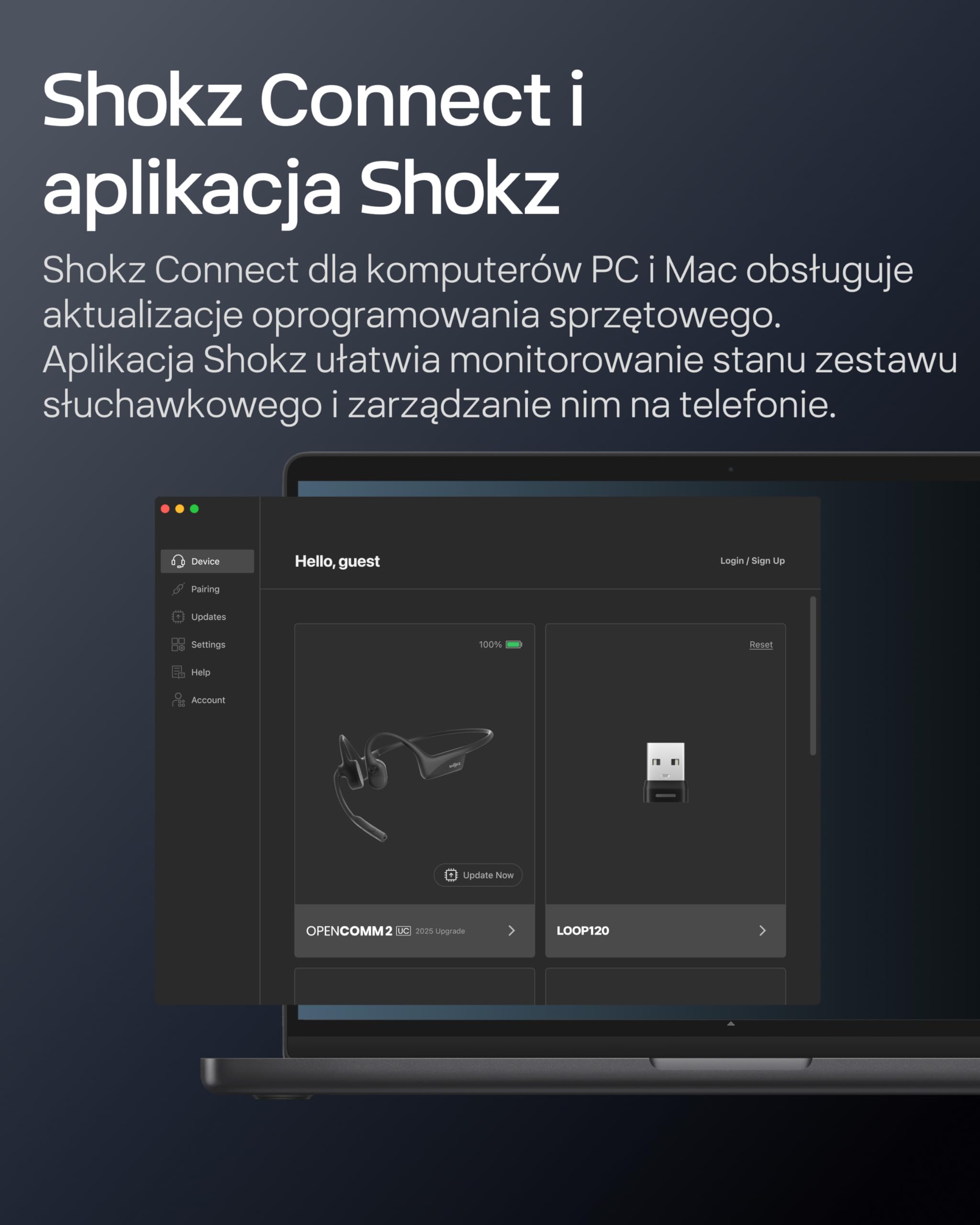 SHOKZ OpenComm2 UC 2025 Upgrade Słuchawki przewodzenia kostnego z adapterem USB-C, otwarte słuchawki Bluetooth z mikrofonem redukcji szumów, bezprzewodowe słuchawki otwarte ucho do pracy, i Zakładki
