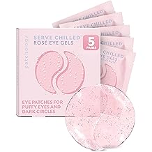 Patchology Serve Chilled Ros&eacute; Hydrating Under Eye Patches &ndash; Hyaluronic Acid &amp; Antioxidant-Infused Eye Masks to Reduce Dark Circles, Puffiness &amp; Fine Lines - Ideal Skincare Essentials (5 Pairs)