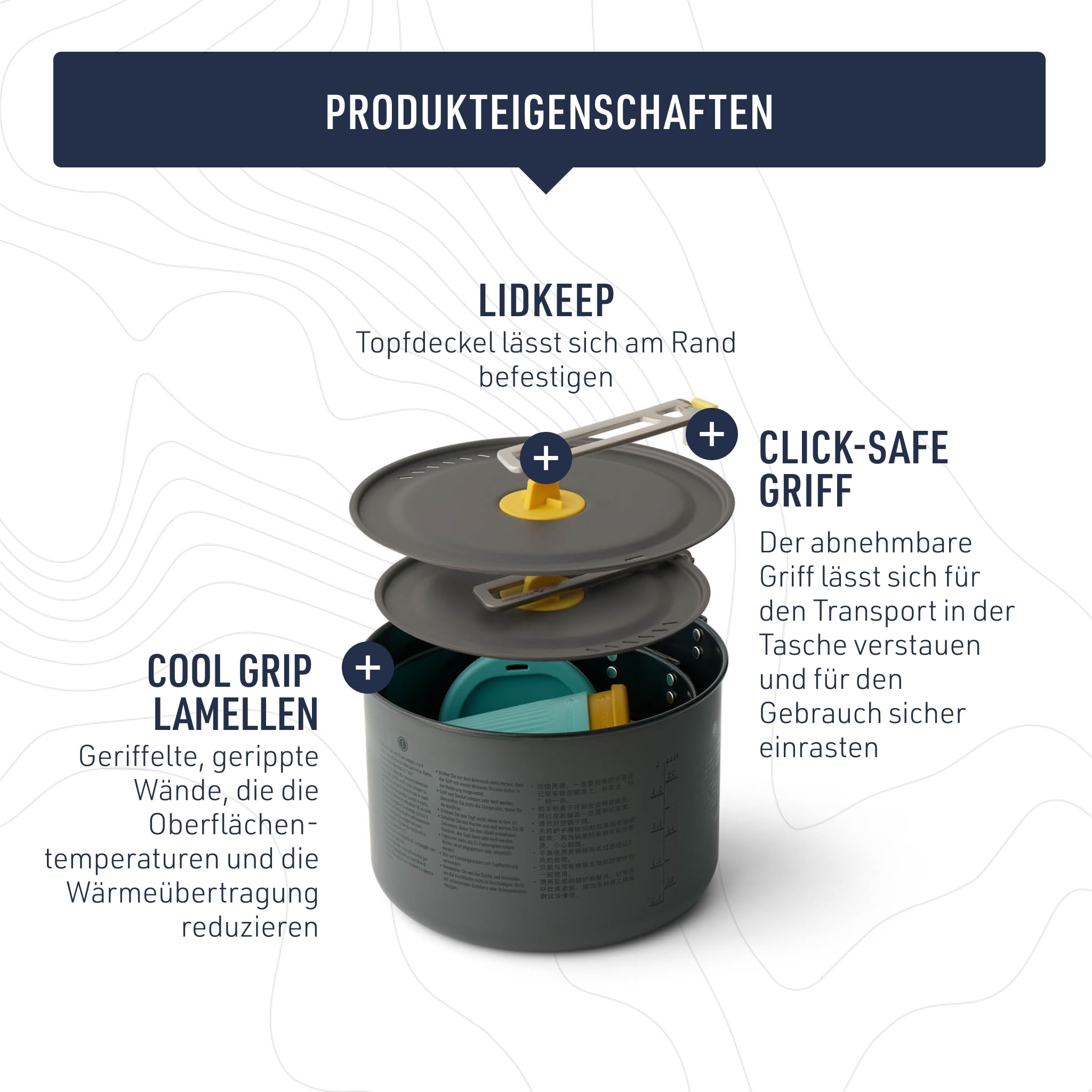Sea to Summit Frontier Ultraleichtes Kochset mit zwei Töpfen für Camping