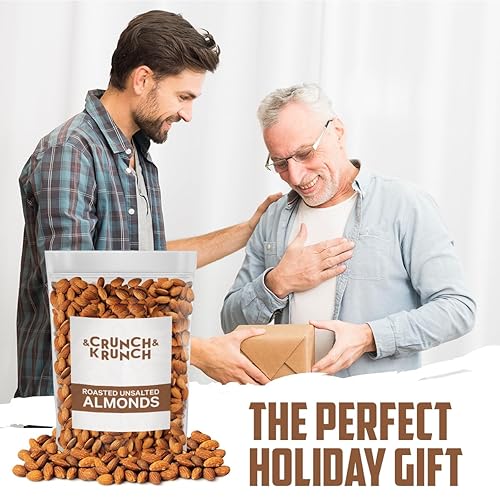 Miniatura 8 de Almendras tostadas sin sal, frescas y deliciosas, sin culpa, saludable, keto, nueces enteras sin sal pasteurizadas al vapor, empaquetadas en bolsa