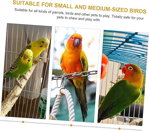 Miniatura 7 de Amosfun Juguete 2 piezas de loros brochetas de frutas jaula para pájaros, soportes de comida grande jaula para pájaros, cacatúa, utensilios para