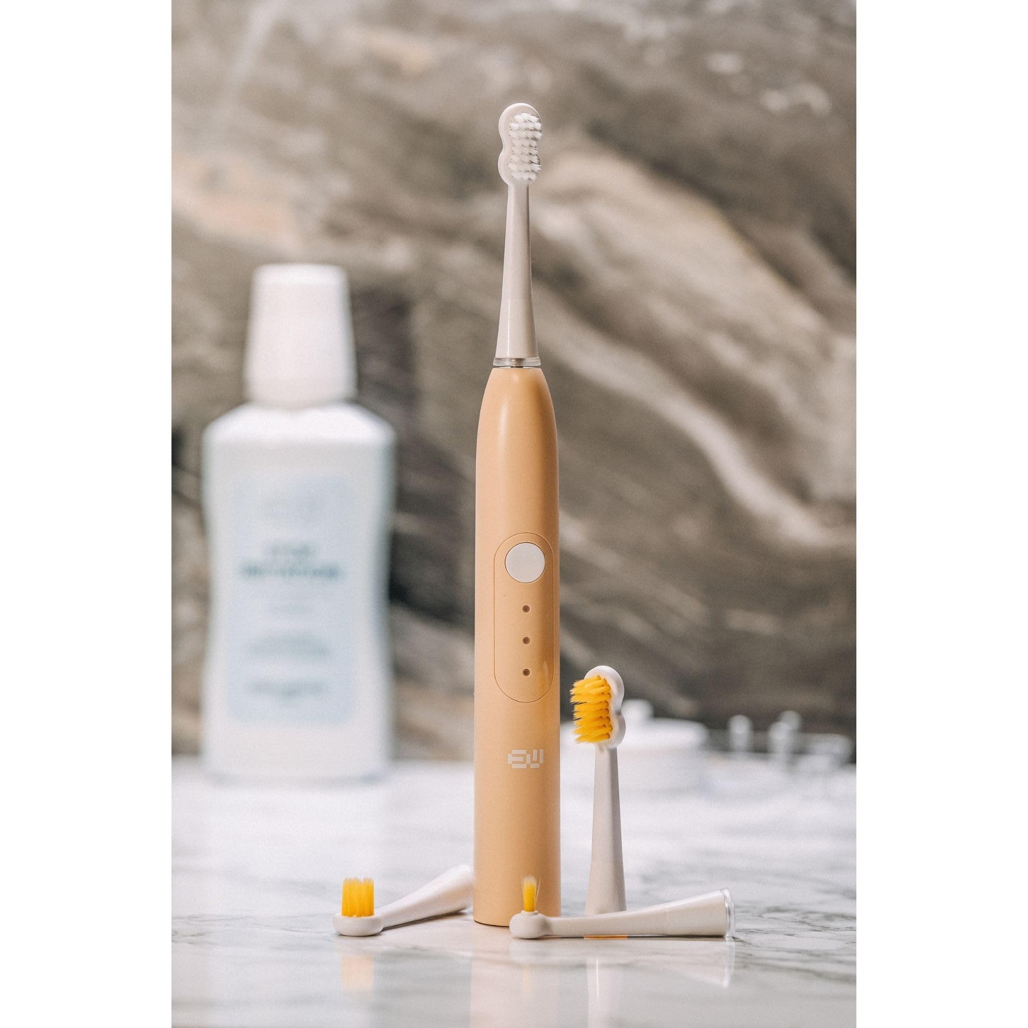 edel + white swiss EW‑SG9 Viva Sonic Toothbrush – Schweizer Hydrodynamische Schallzahnbürste mit 3 Professionellen Bürstenköpfen, USB Direktladung & Massage‑Modus – Kompakt & Leistungsstark (Rosa)