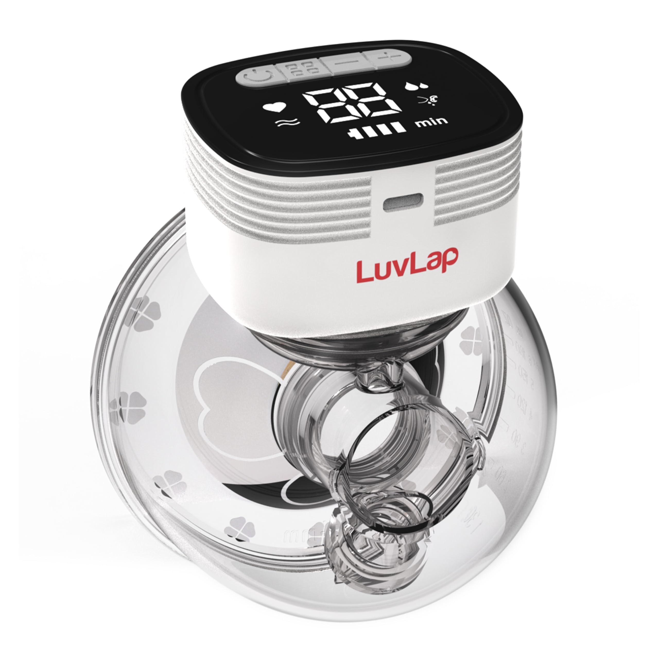 LuvLap Hands Free Wearable Electric Breast Pump for Breast Feeding Mothers, 4 Modes & 9 Levels, Portable, Rechargeable 1200 mAH Battery, Digital Touch Screen, 180 ml Capacity (1 Year Warranty)-image-45