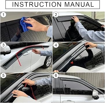 Car Wind Deflectors Window Visor For KIA For RIO K2 QB For HATCHBACK 2011 2012 2013 2014 2015 2016 2017 Wind Deflectors Rain Guards Door Vent Shades Wind Deflectors Set