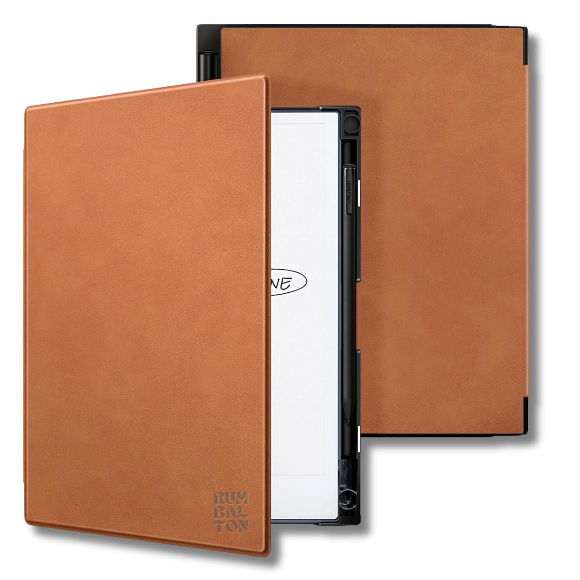 Ultra Slim Case for Remarkable 2 Paper Tablet 10.3" 2020 Released,Lightweight and Hard Back Shell Protective Book Folio Cover with Built-in Pen Holder (Tan Leather)
