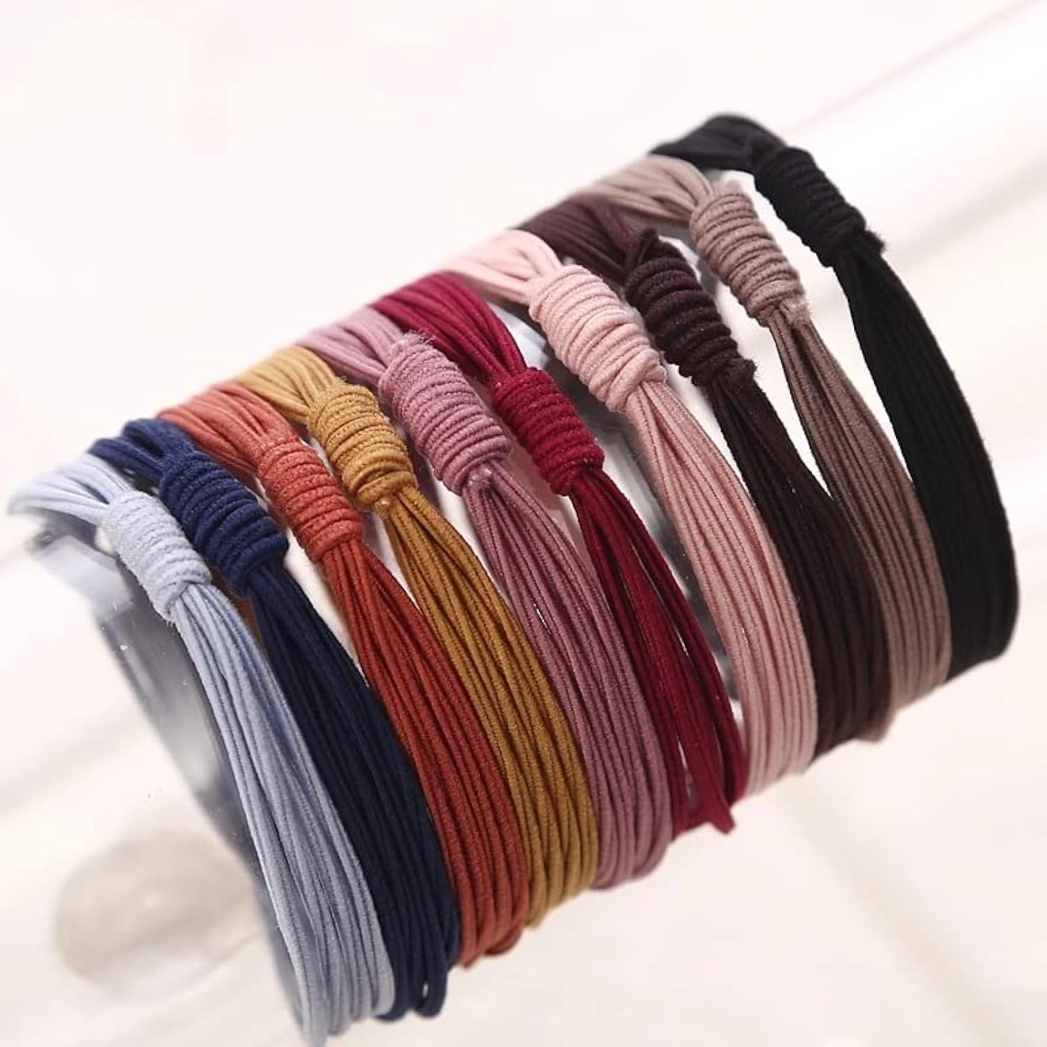 Mincer New Elastic Hair Tie Rubber Band Simple Girl's Hair Accessories Girl's and Women's (Multicolor) (Pack Of 10)