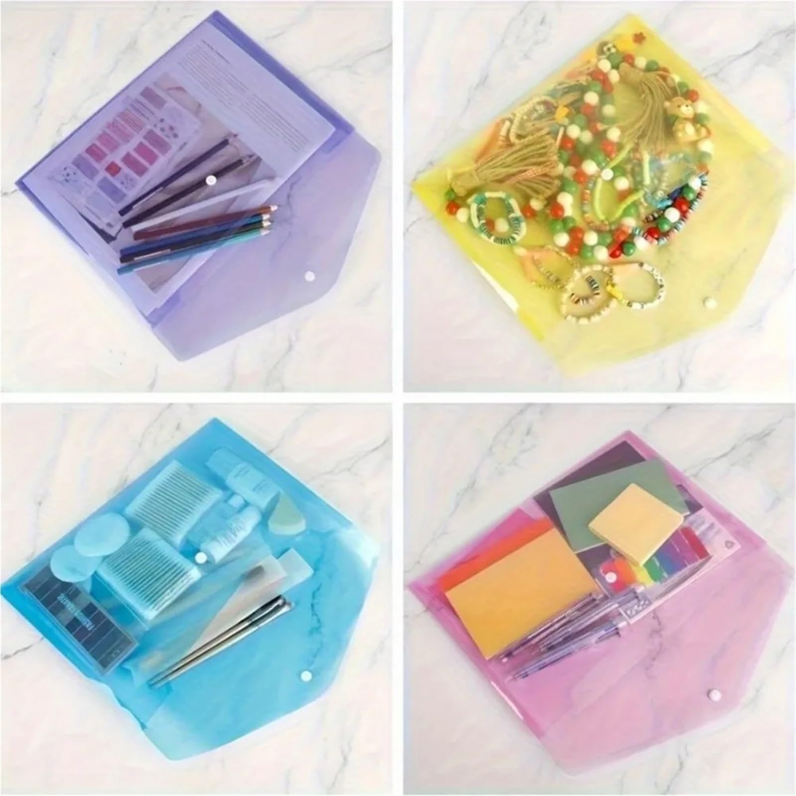 8/20-teiliger Ordner mit Druckknopfverschluss, in zufälligen Farben, Papier im A4-Format – geeignet for Zuhause und Büros(20pcs random)