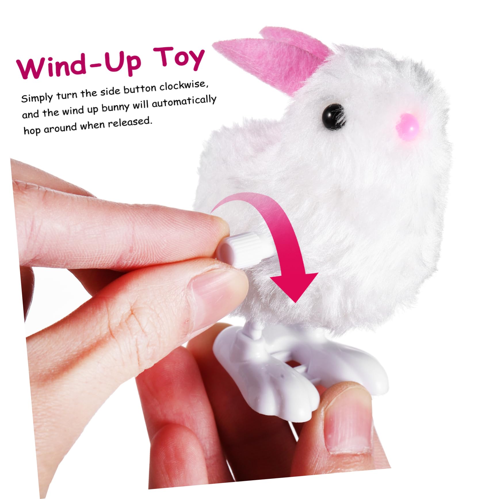 CORHAD 12 Pcs Rabbit Wind Up Cute Jumping Bunny Plaything for Party Favors and Decorations Realistic Design Compact for Collectors