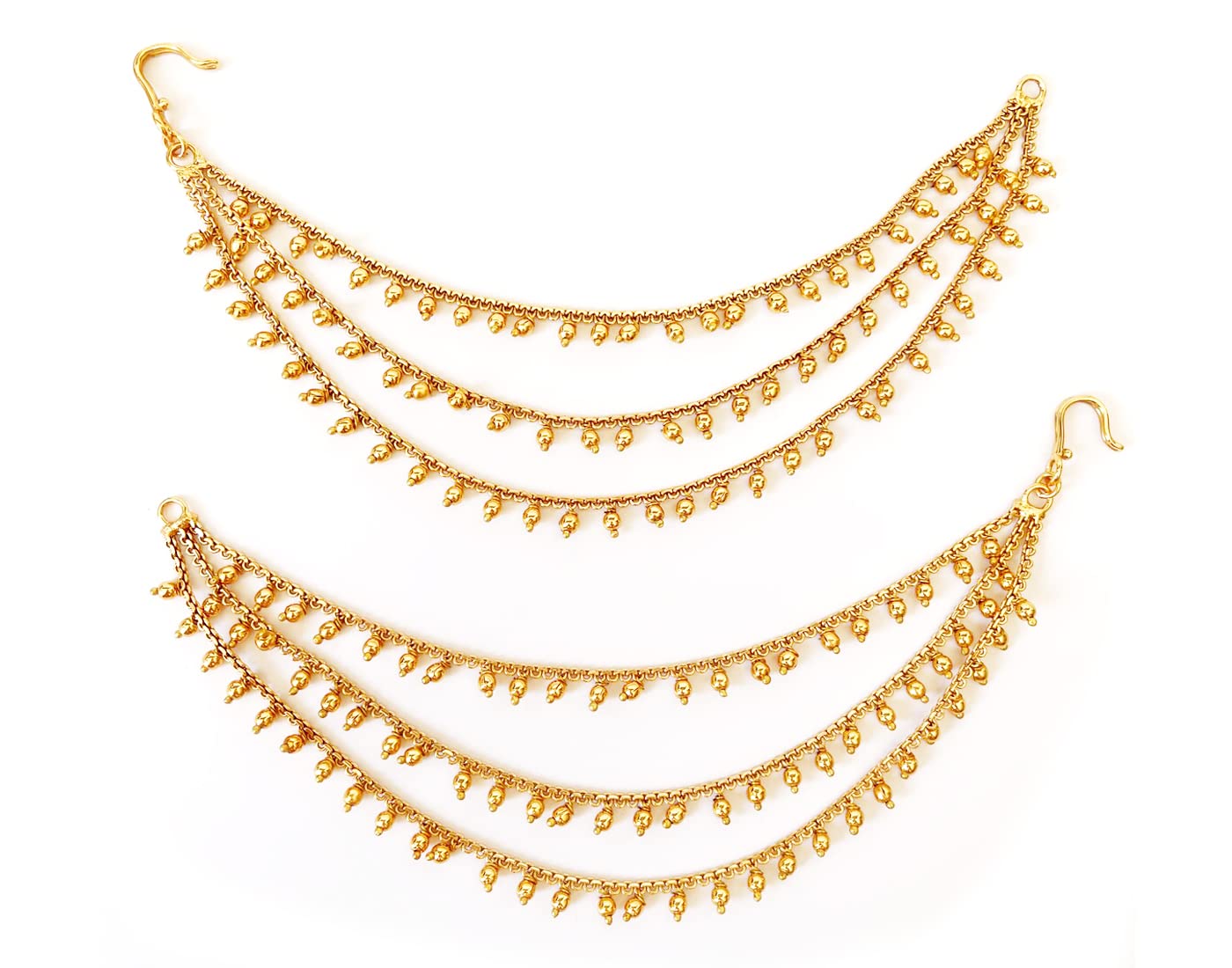 Gozby WellPoint Gold Plated 3-Layered Pearl Ear Chain for Women & Girls | Traditional Kanchain for Jhumka, Jhumki, Earring... - Review, Price and Buying Guide