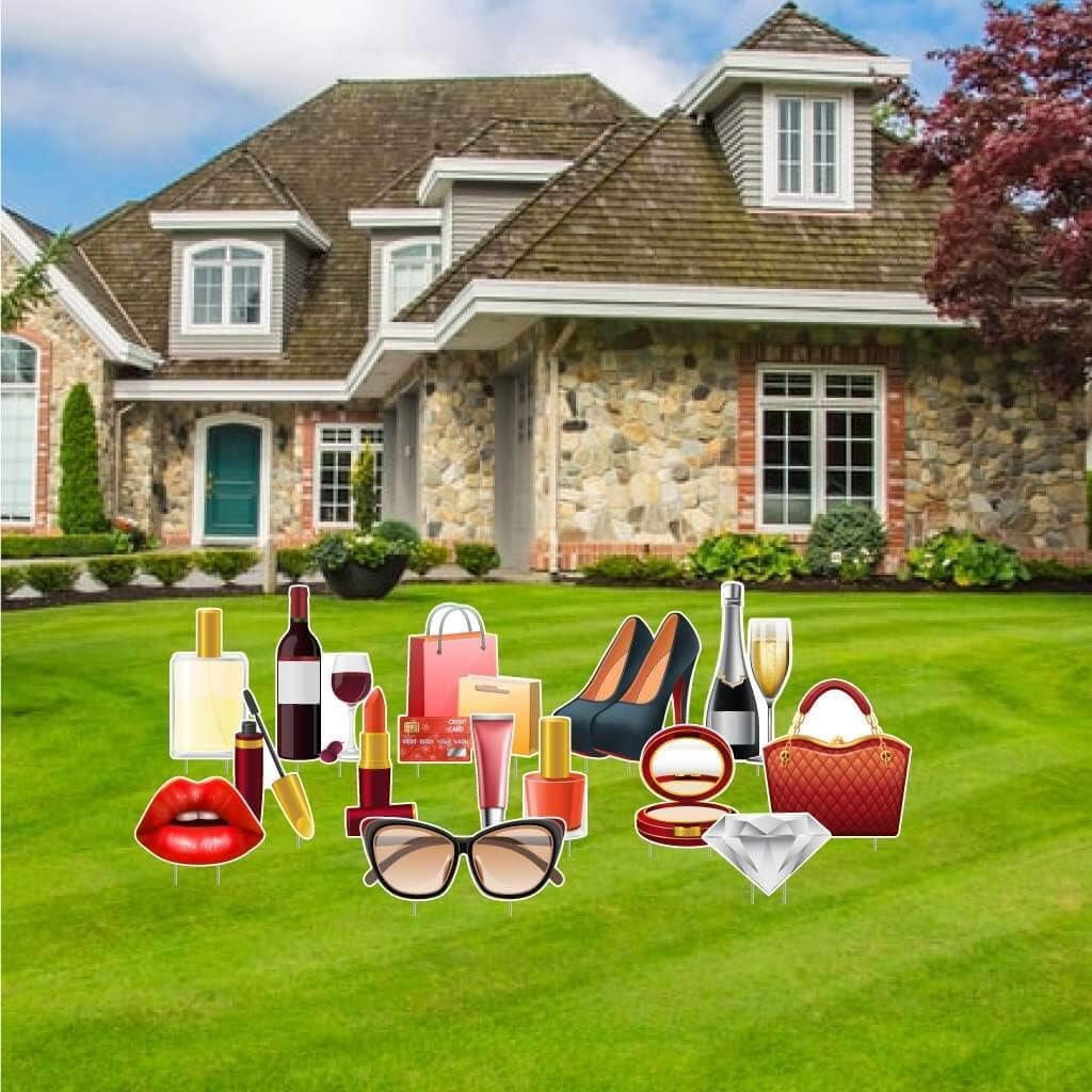 VictoryStore Yard Decorations -Women Flair Accessories Outdoor Yard Signs, Includes Stakes, 18976 17"