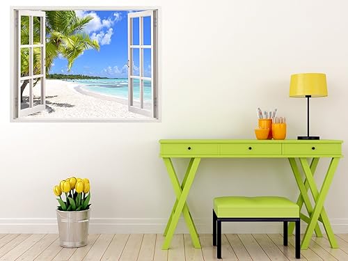 Vista 54 de Mi Alma Calcomanías de vinilo extraíbles 3D para pared, diseño de marco de ventana, amplia variedad de vistas realistas, fáciles de aplicar, Vista