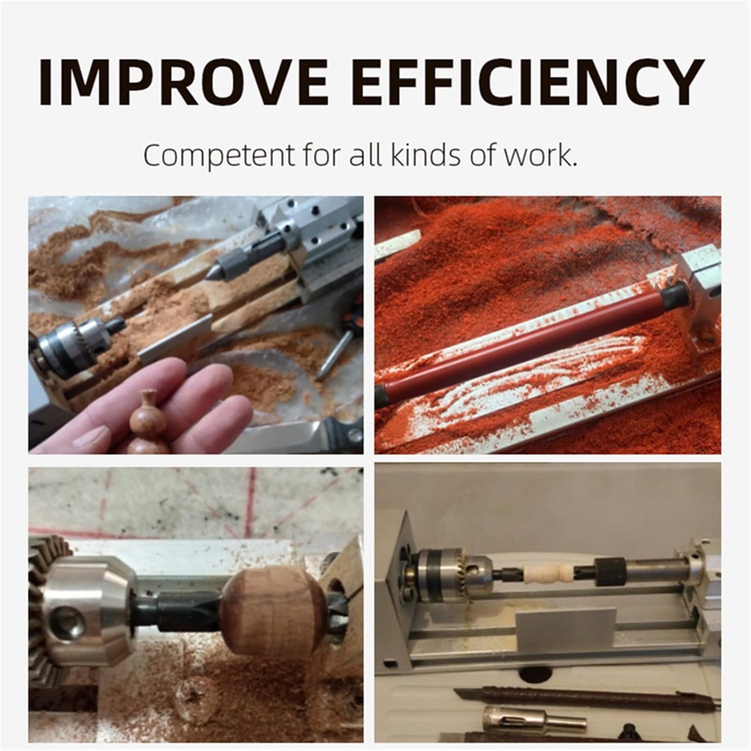 Mini Wood Lathe Machine DIY Woodworking Miniature Buddha Pearl Grinding Polishing Beads Drill Rotary Tool 12-24VDC with High Efficiency