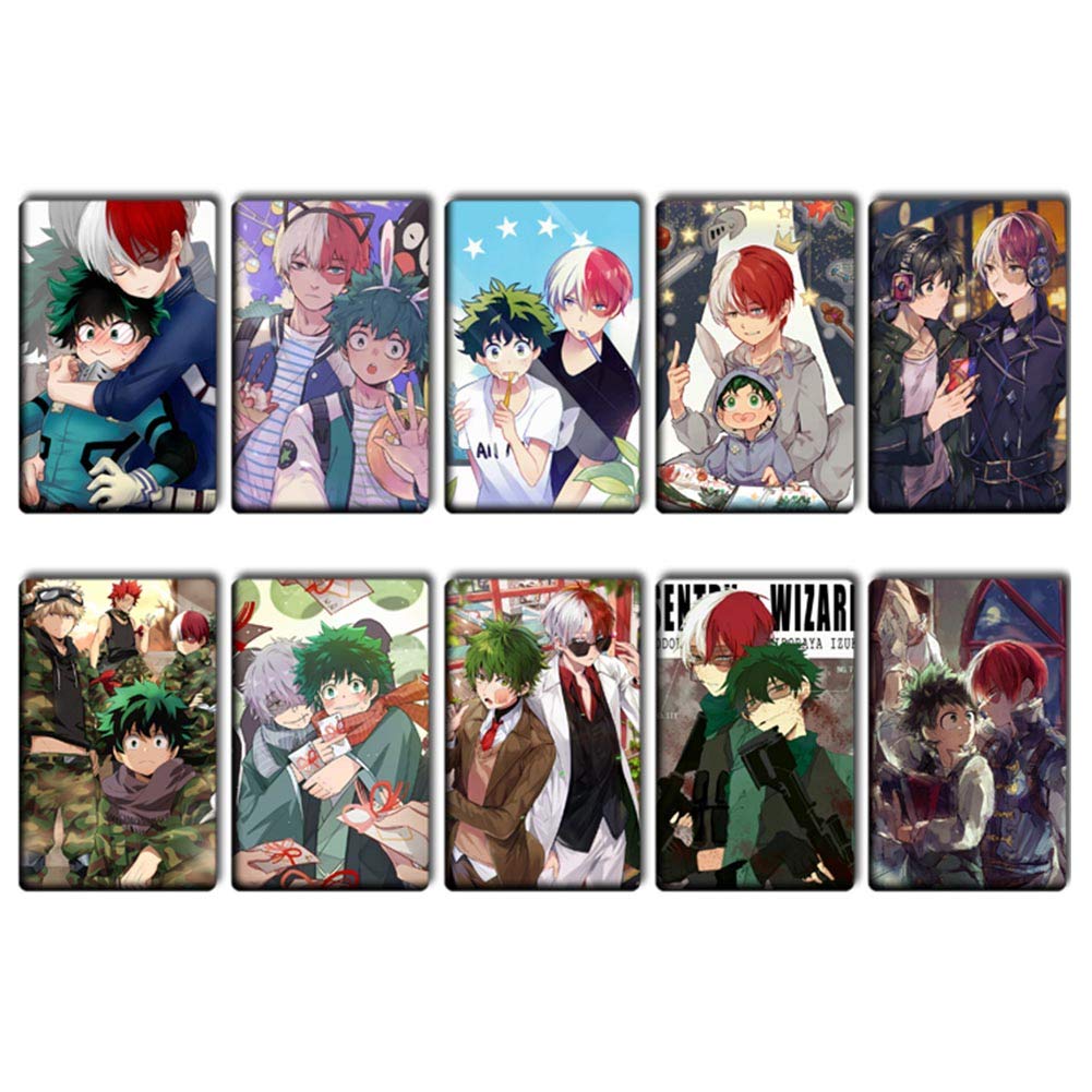 Buy WerNerk 10PCS/Set My Hero Academia Card Stickers Boku No Hero Academia Izuku Midoriya Deku