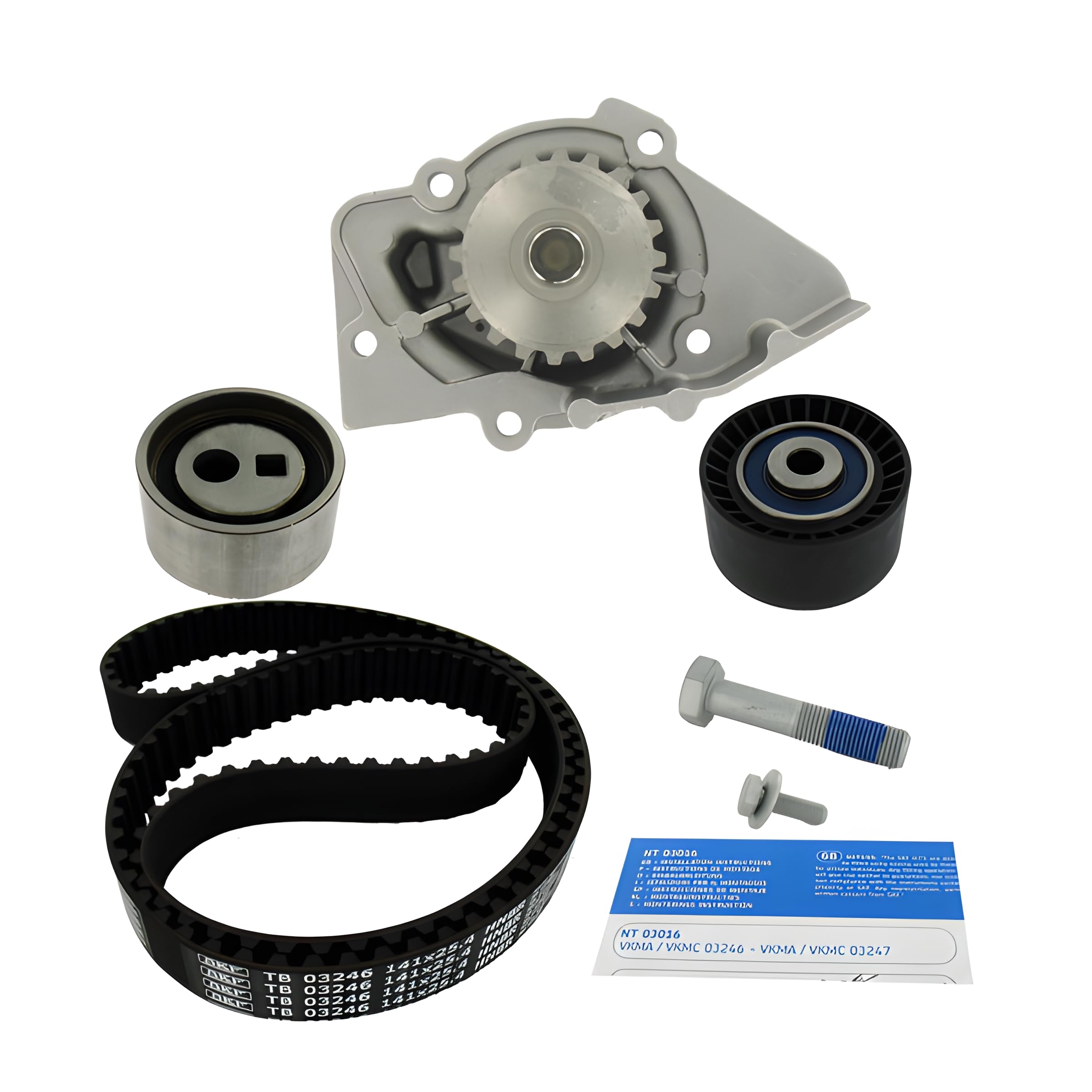 SKF Pompe à eau + kit de courroie de distribution VKMC03247