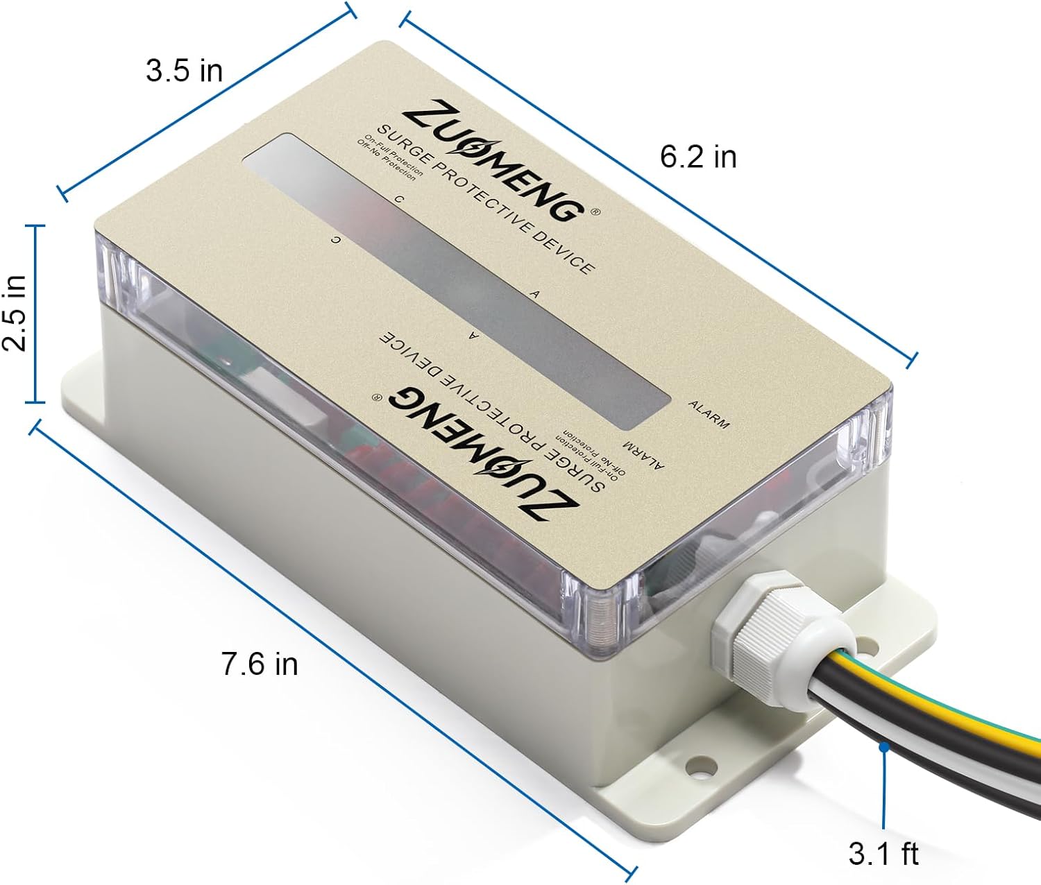 FS140 Whole House Surge Protector, 140,000 Amp Rating, IP66 Waterproof for Indoor/Outdoor Use, Compatible with Siemens Electric Box, Protects Smart Appliances, TVs, Computers, HVAC Systems