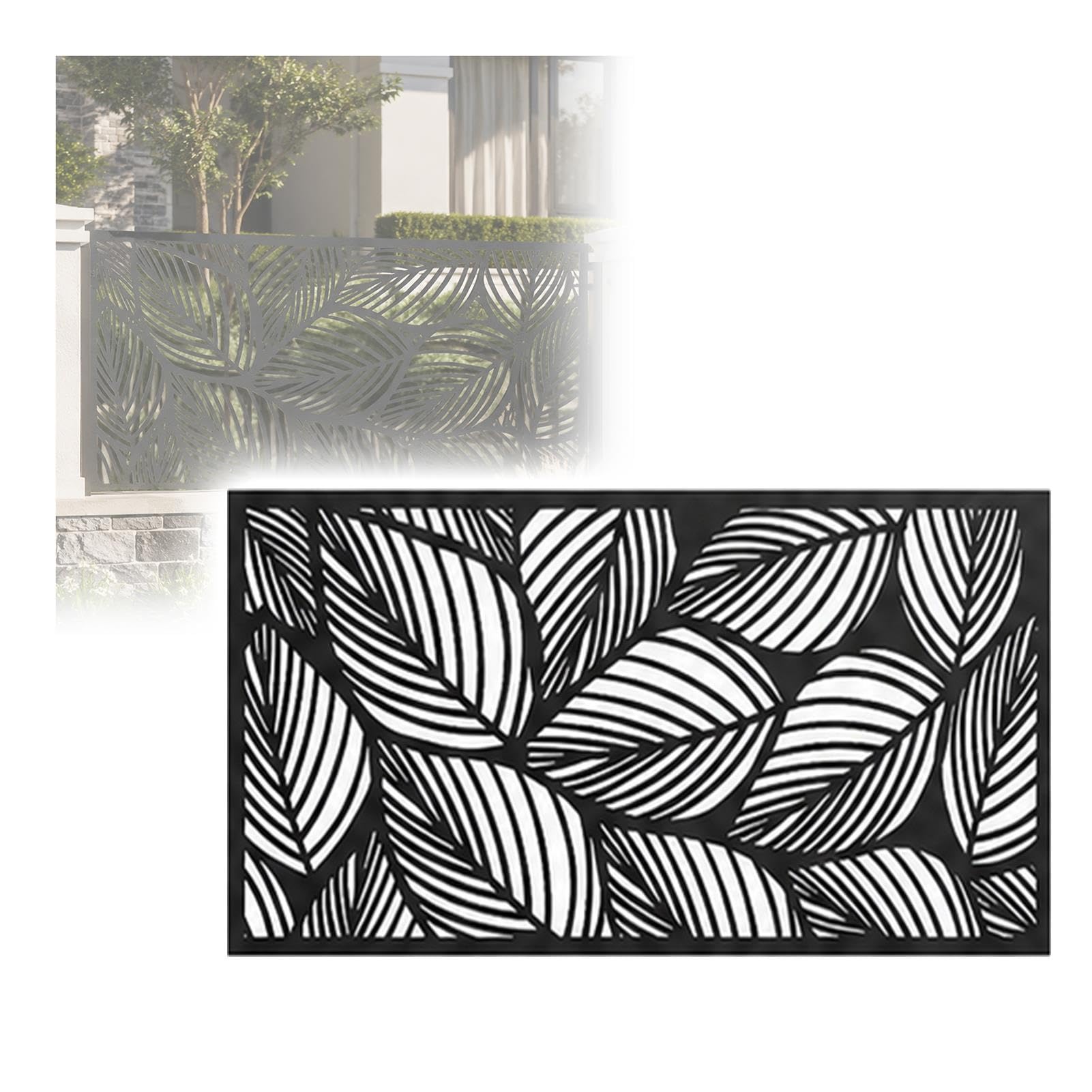 Pannello Decorativo per Recinzione in Metallo, Divisorio Giardino