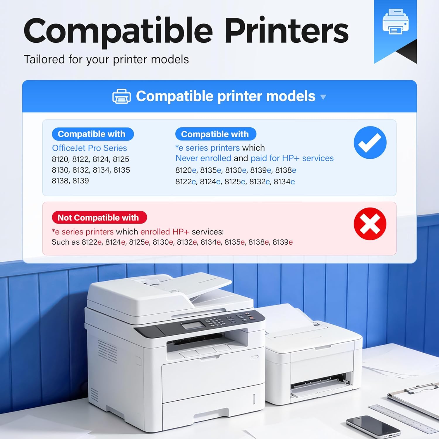 923 923e Ink Cartridges with chip 4-Pack High Yield Replacement for HP 923 923e 923XL Ink Compatible for HP OfficeJet Pro 8135e 8138e 8139e 8122e 8120 8123 8130 8133 Printers Black Cyan Magenta Yellow